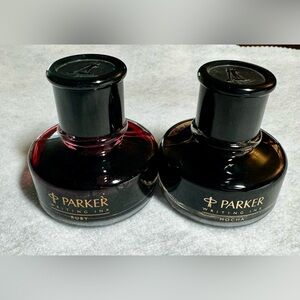 Parker Writing Ink Bottles in Ruby and Mocha